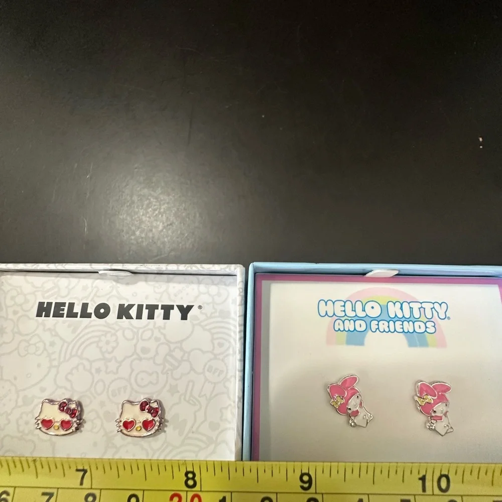 🆕BUNDLE of 2 Hello Kitty Silver Plated Earrings